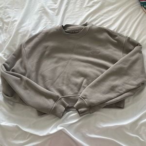 Setactive Cropped Crewneck in Stone
